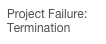 Project Failure: Termination
